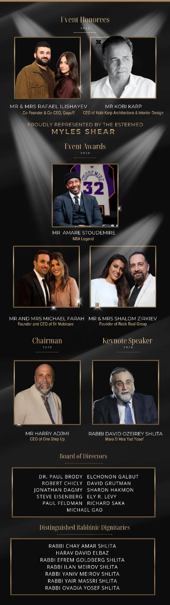 Event Honorees and Awards